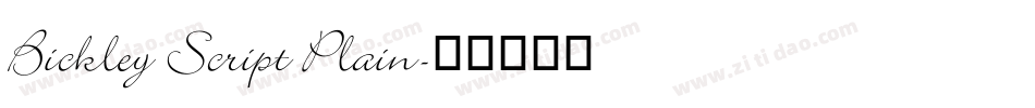 Bickley Script Plain字体转换
